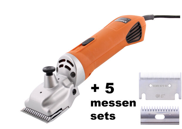 Set tosatrice KNEIZER K-PRO 400 per cavalli con 5 lame
