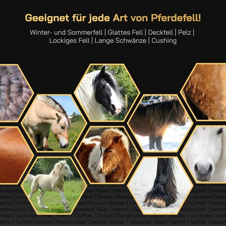 KNEIZER Tosatrice per cavalli, set completo con accessori &ndash; con lame intercambiabili &ndash; silenziosa e a bassa vibrazione