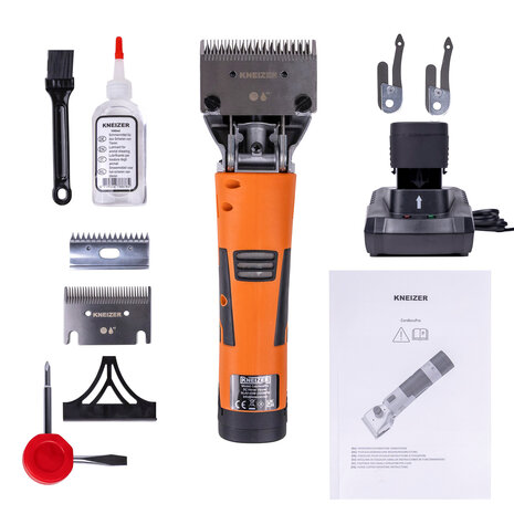 Kneizer CordlessPro Horse &ndash; Tosatrice cordless per cavalli &ndash; 2 batterie e 2 set di lame