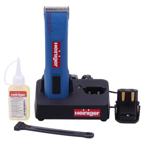 Tosatrice a batteria Heiniger Saphir 7,4 V / 35 W con testina di taglio n. 10 e 1 batteria